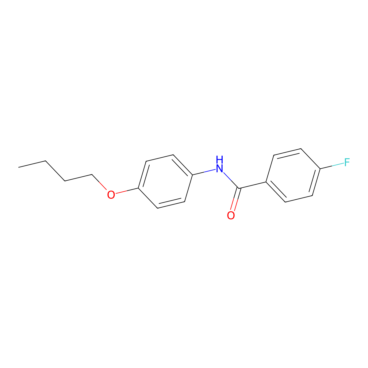 N-(4-Butoxyphenyl)-4-fluorobenzamide molecular structure, CAS 5309-26-2