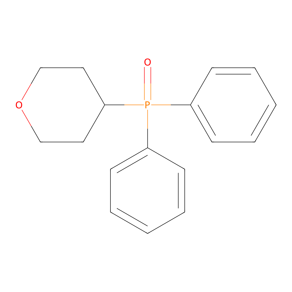 4-Diphenylphosphoryloxane molecular structure, CAS 5309-33-1