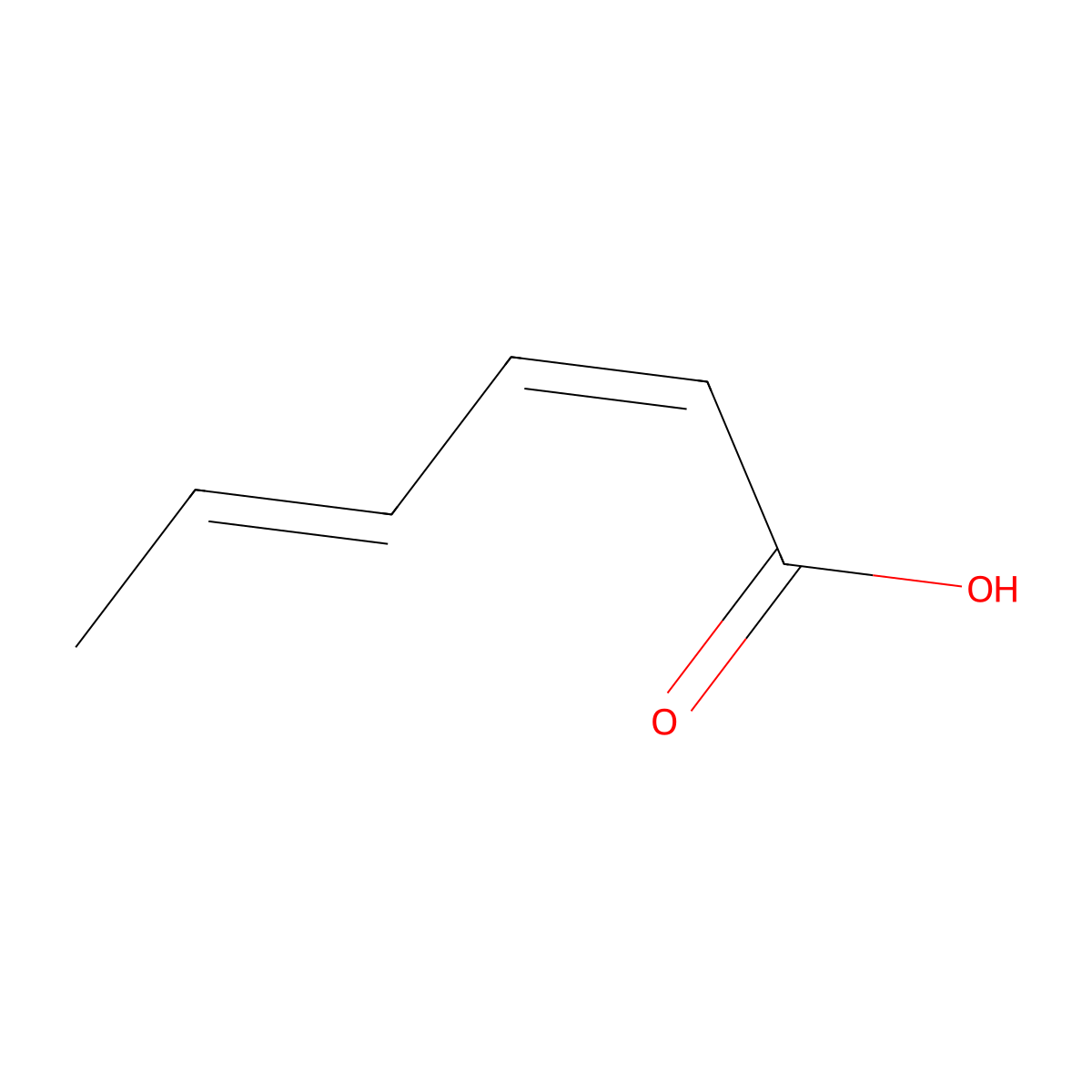 (2Z,4E)-hexa-2,4-dienoic acid molecular structure, CAS 5309-57-9