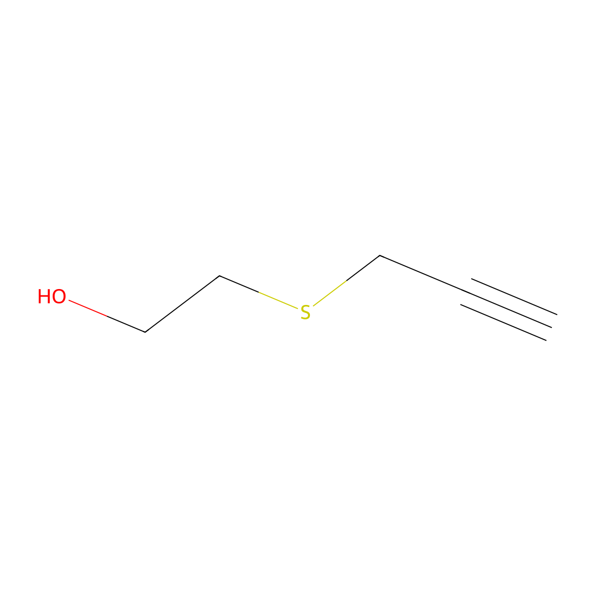 2-Prop-2-ynylsulfanylethanol molecular structure, CAS 5309-77-3