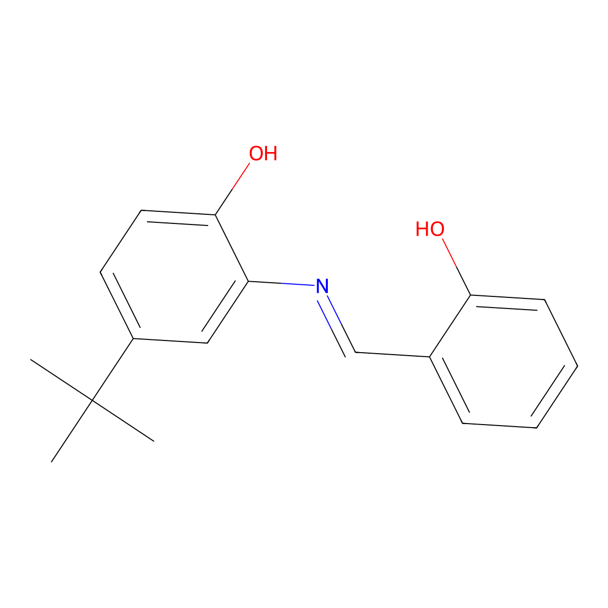 (6E)-6-[(5-tert-butyl-2-hydroxyanilino)methylidene]cyclohexa-2,4-dien-1-one molecular structure, CAS 5309-81-9