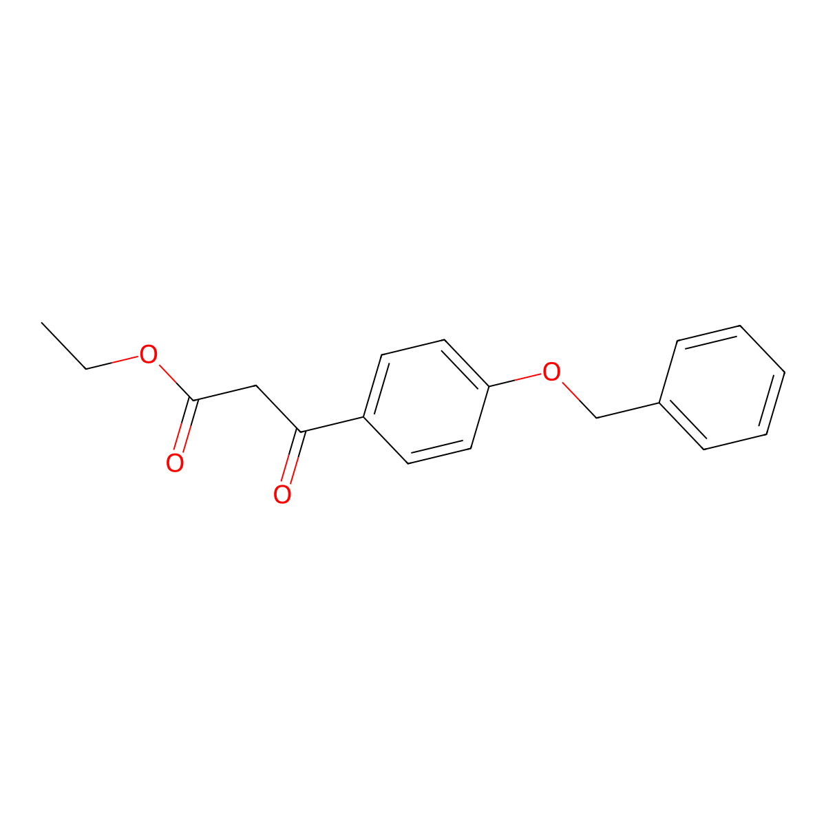 Ethyl 3-(4-(benzyloxy)phenyl)-3-oxopropanoate molecular structure, CAS 53090-45-2