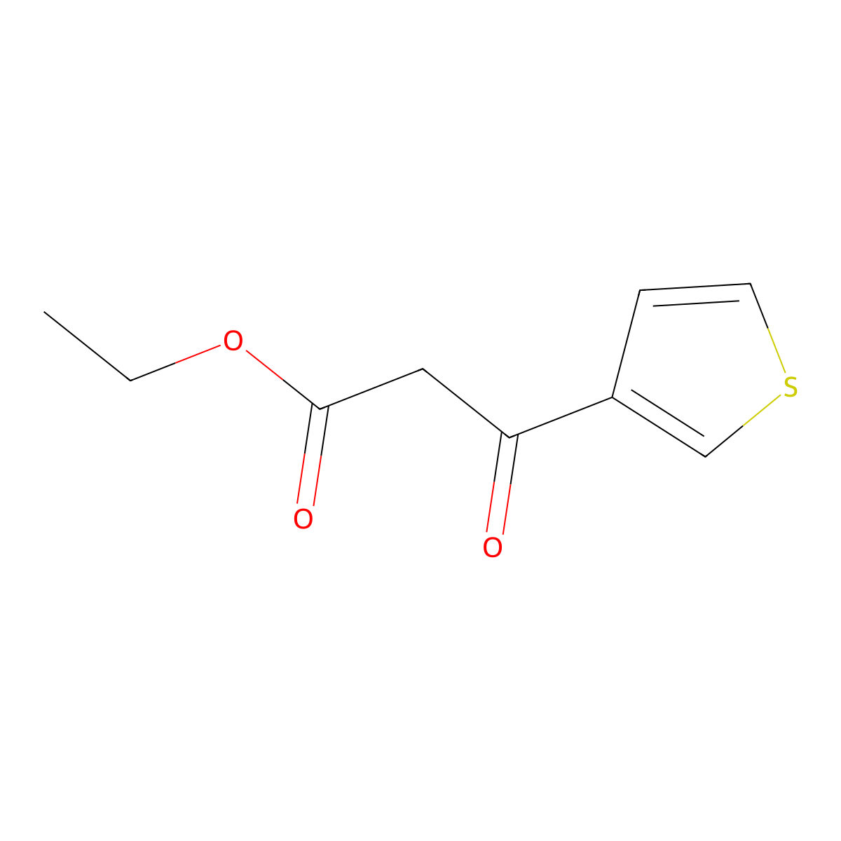Ethyl 3-oxo-3-(thiophen-3-yl)propanoate molecular structure, CAS 53090-46-3