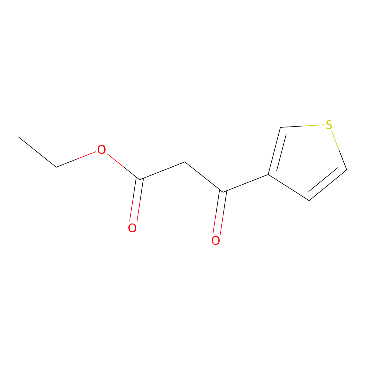 Ethyl 3-oxo-3-(thiophen-3-yl)propanoate molecular structure, CAS 53090-46-3