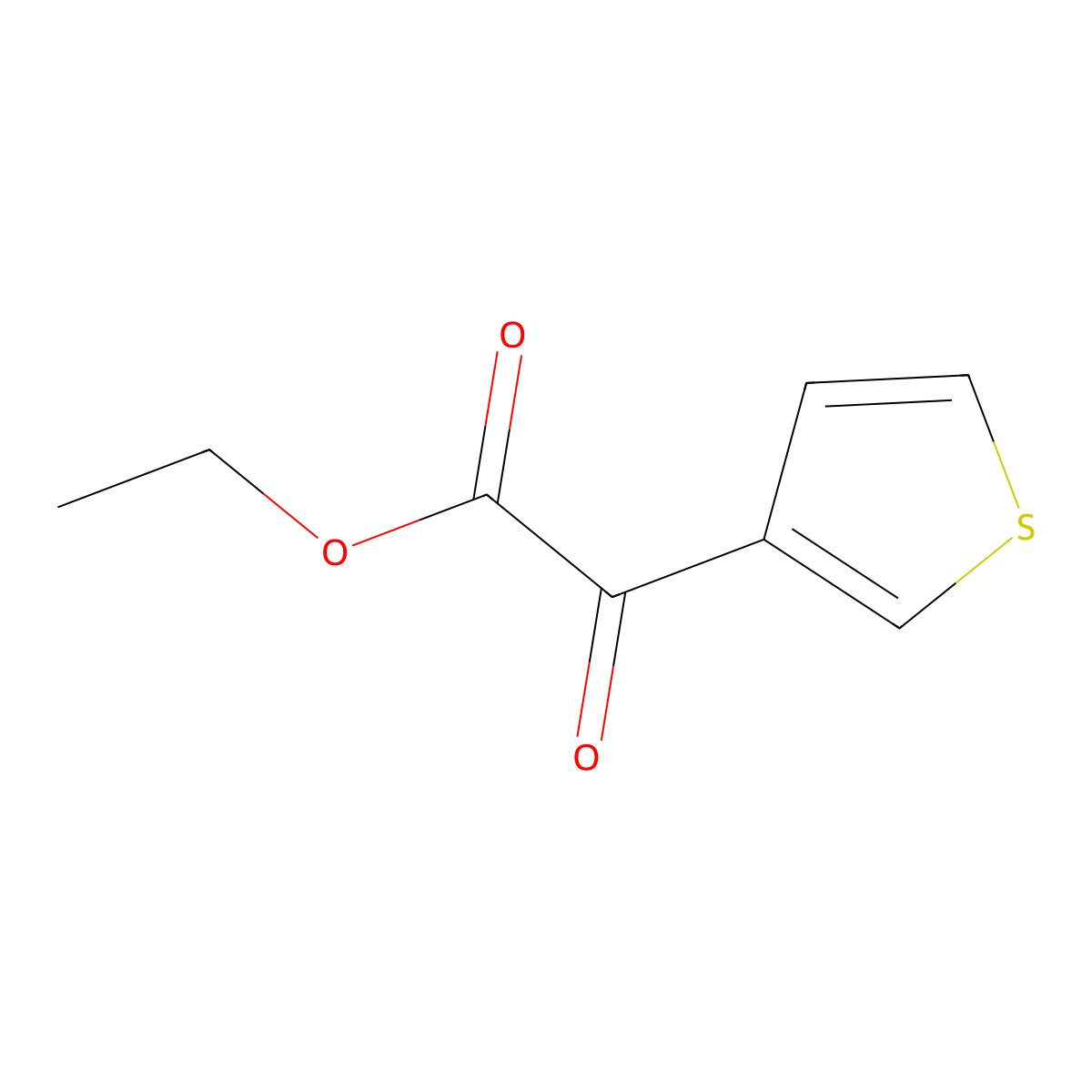 Ethyl oxo(thiophen-3-yl)acetate molecular structure, CAS 53091-09-1