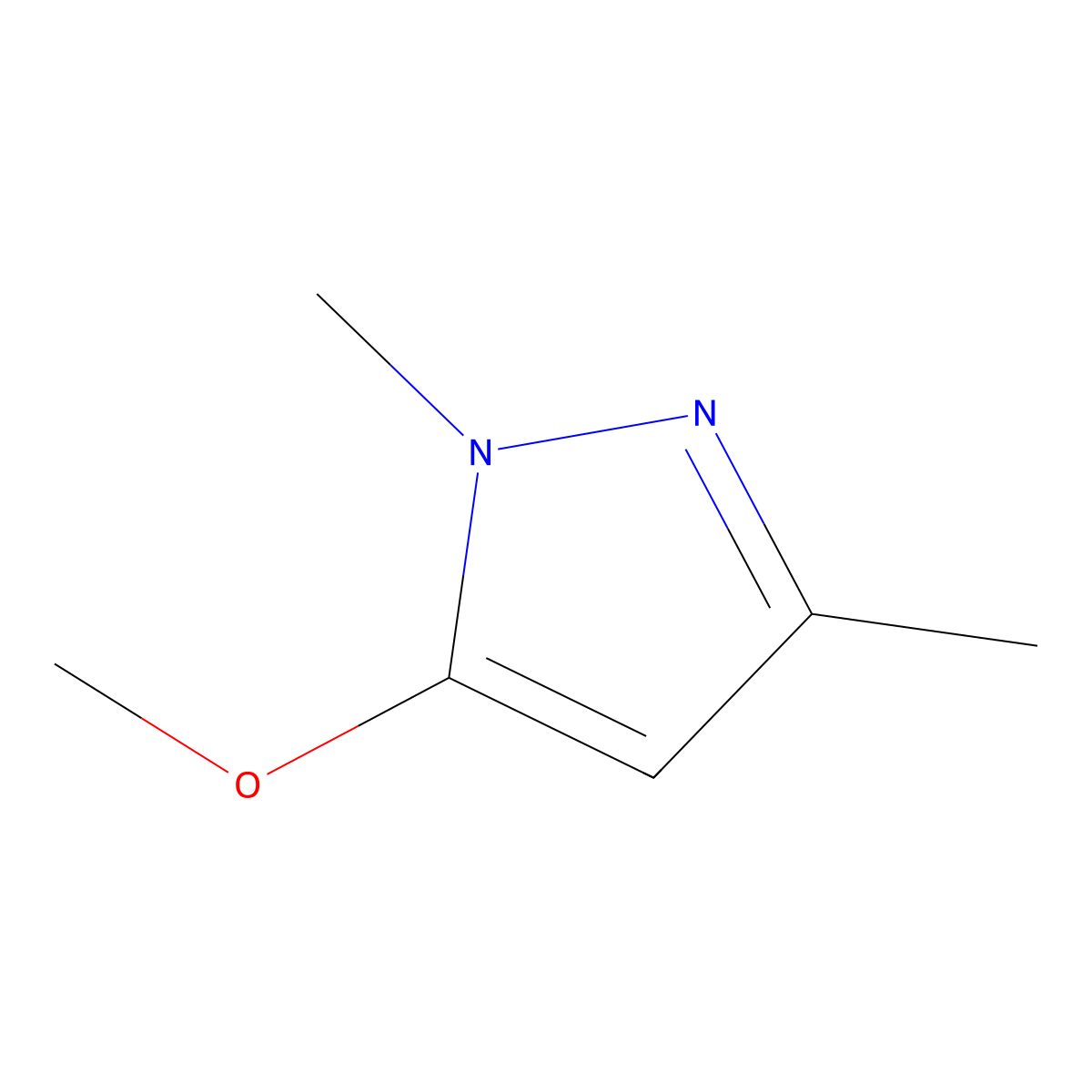 5-methoxy-1,3-dimethyl-1H-pyrazole molecular structure, CAS 53091-80-8