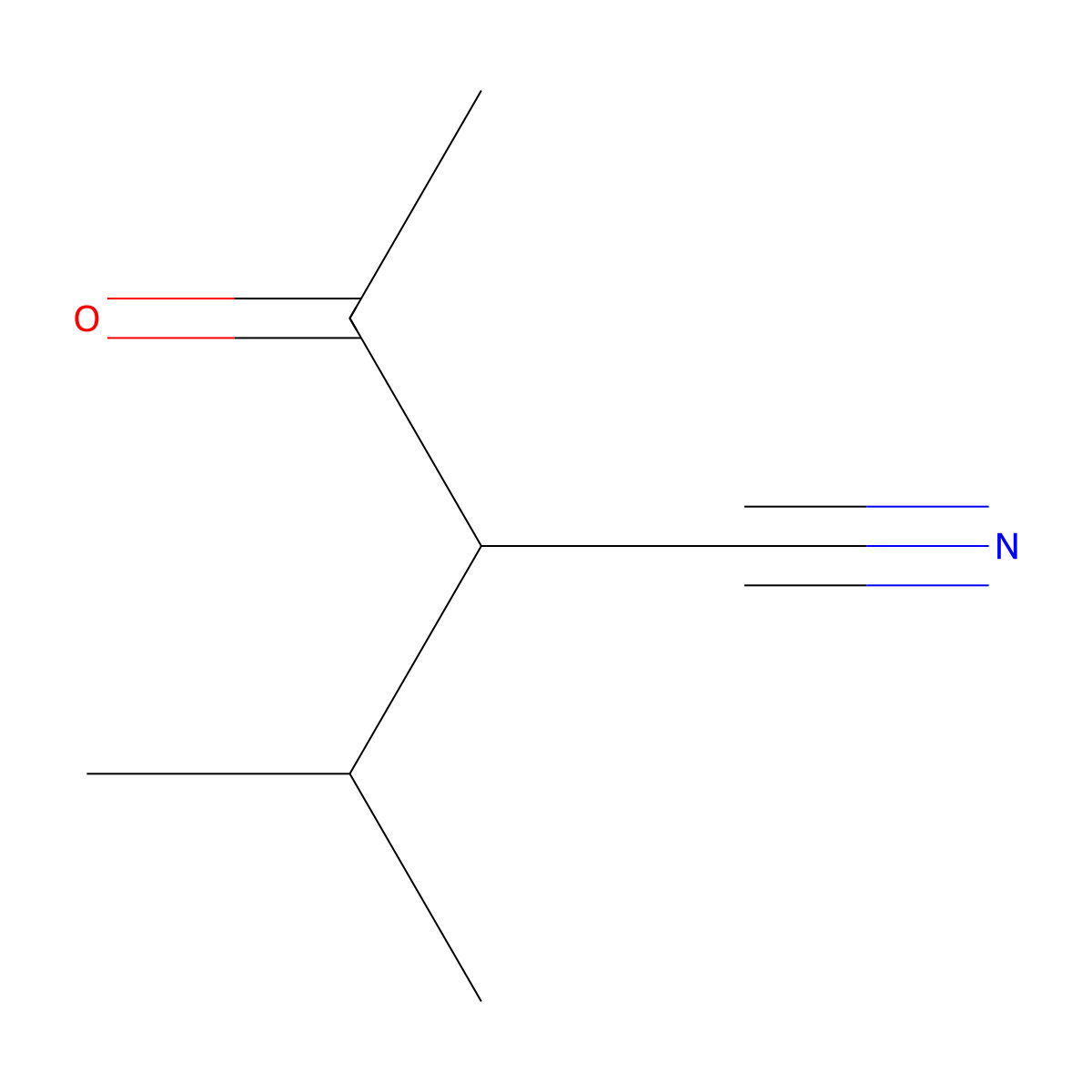 2-Acetyl-3-methylbutanenitrile molecular structure, CAS 53094-13-6