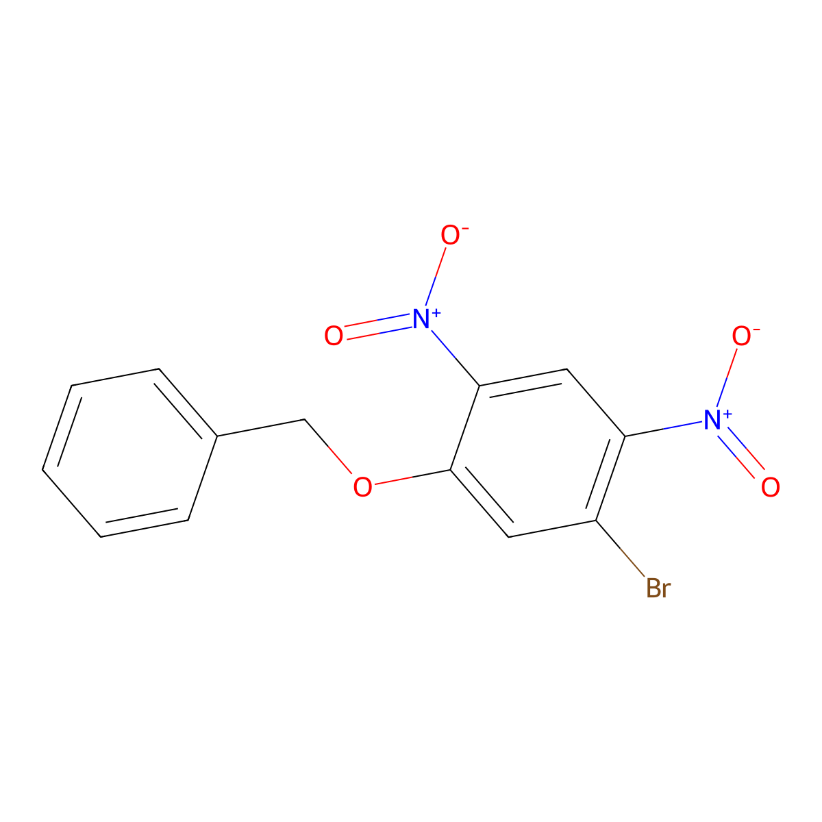 Benzyl 5-bromo-2,4-dinitrophenyl ether molecular structure, CAS 53098-54-7