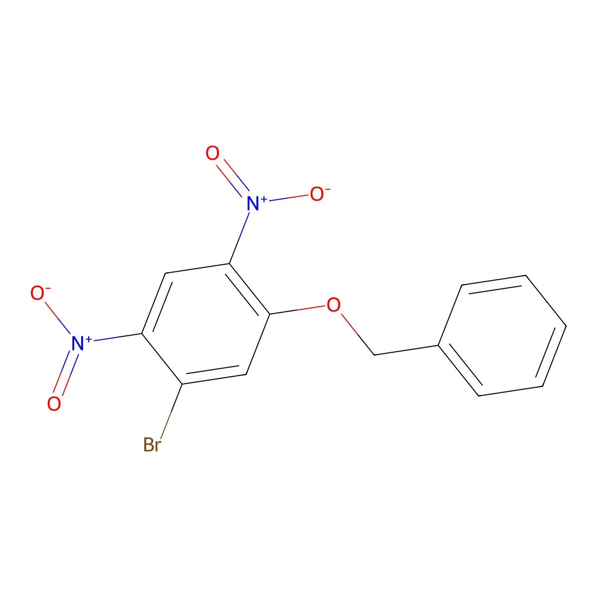 Benzyl 5-bromo-2,4-dinitrophenyl ether molecular structure, CAS 53098-54-7