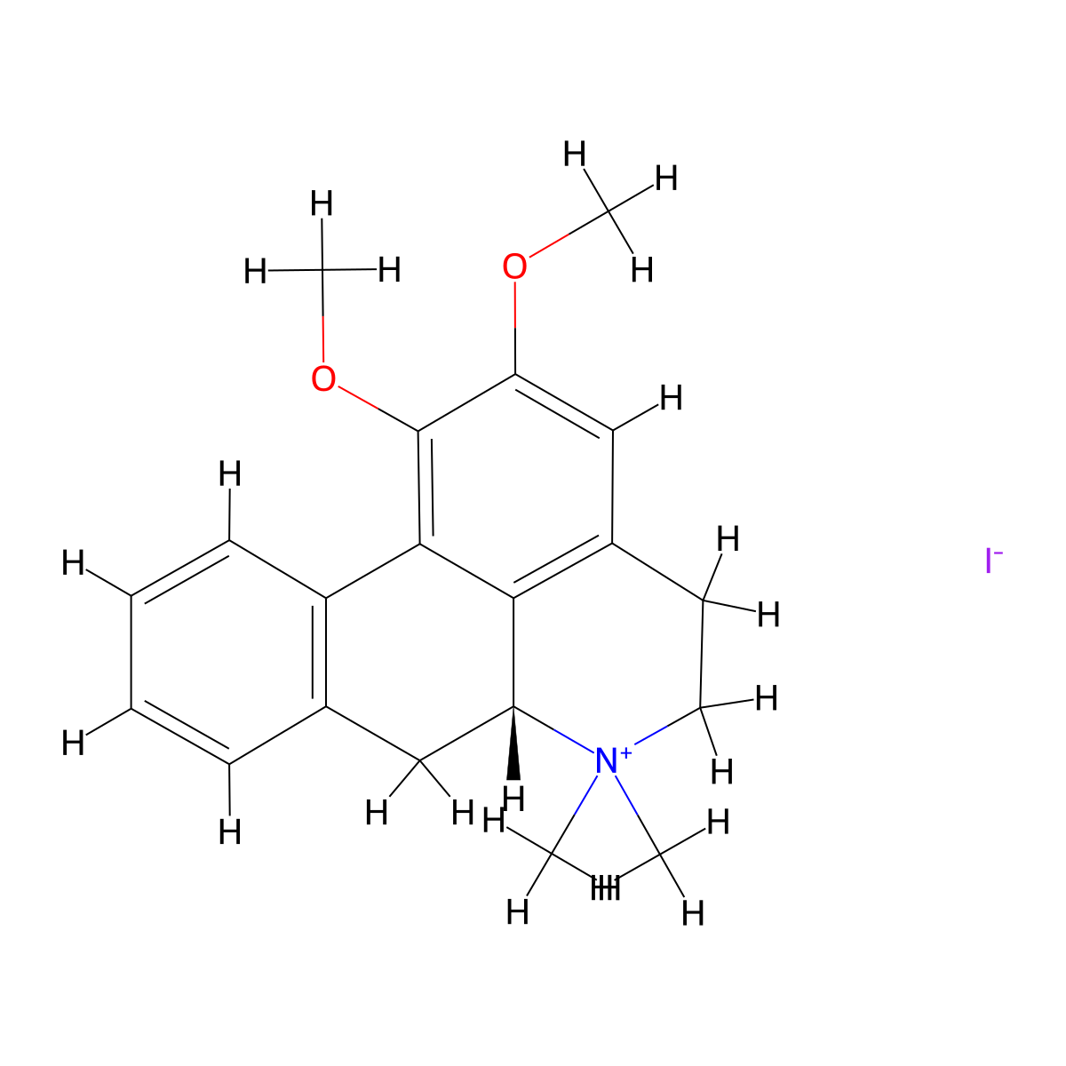 N-Methylnuciferine (iodide) molecular structure, CAS 53098-68-3