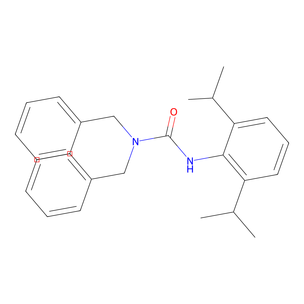 1,1-Dibenzyl-3-[2,6-di(propan-2-yl)phenyl]urea molecular structure, CAS 53099-46-0