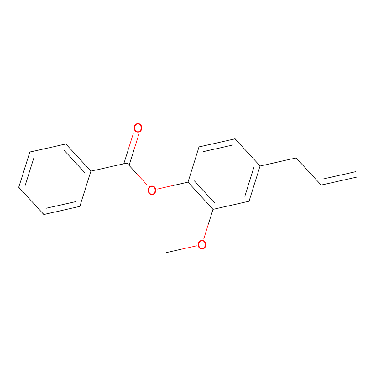 Eugenyl benzoate molecular structure, CAS 531-26-0