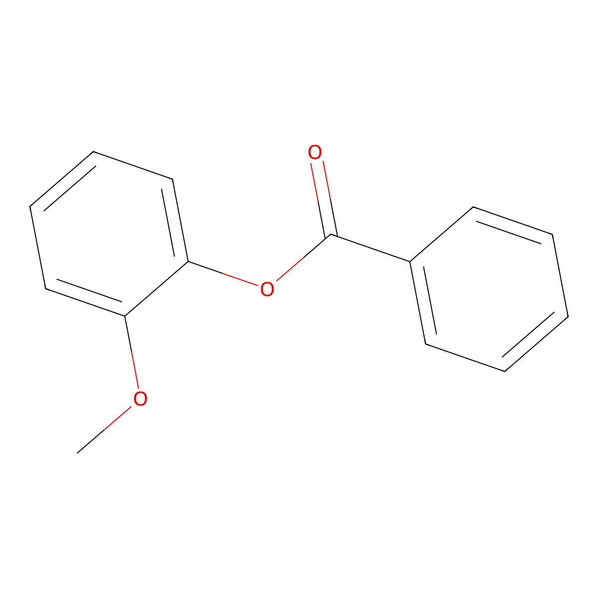 2-Methoxyphenyl benzoate molecular structure, CAS 531-37-3