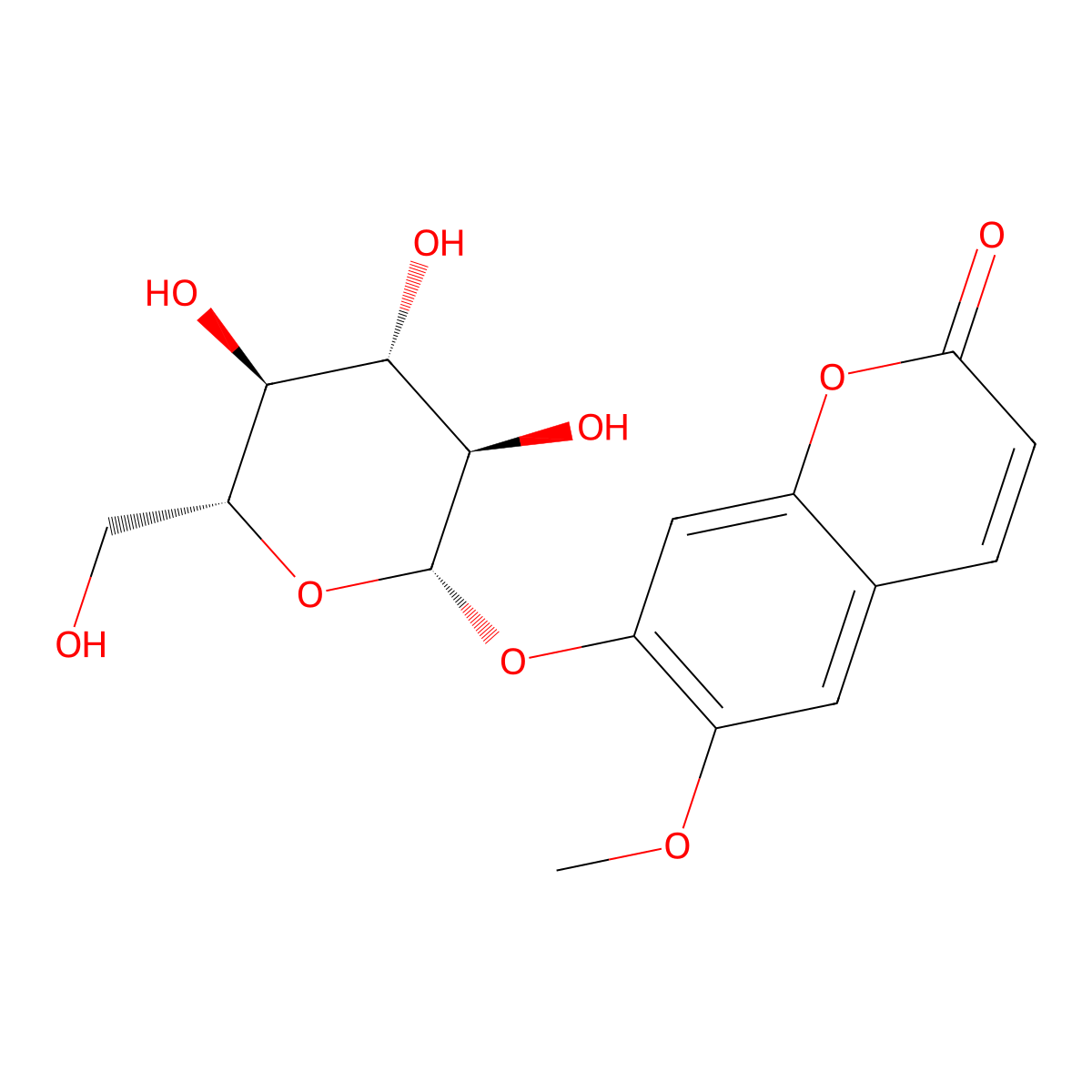 Scopolin molecular structure, CAS 531-44-2