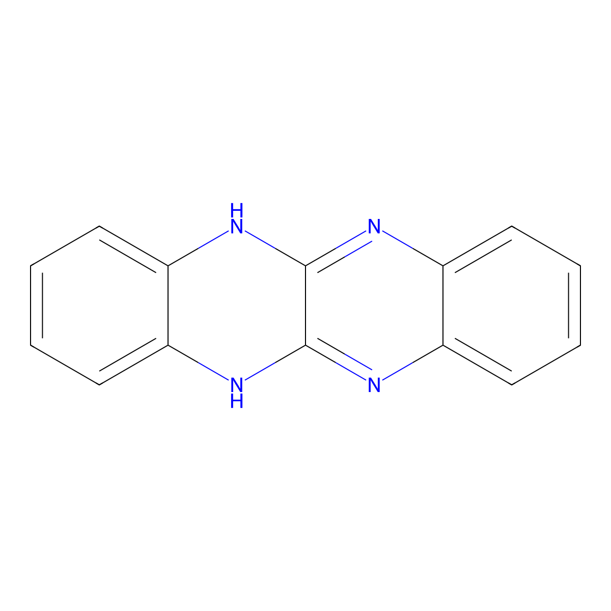 5,12-Dihydroquinoxalino[2,3-B]quinoxaline molecular structure, CAS 531-46-4