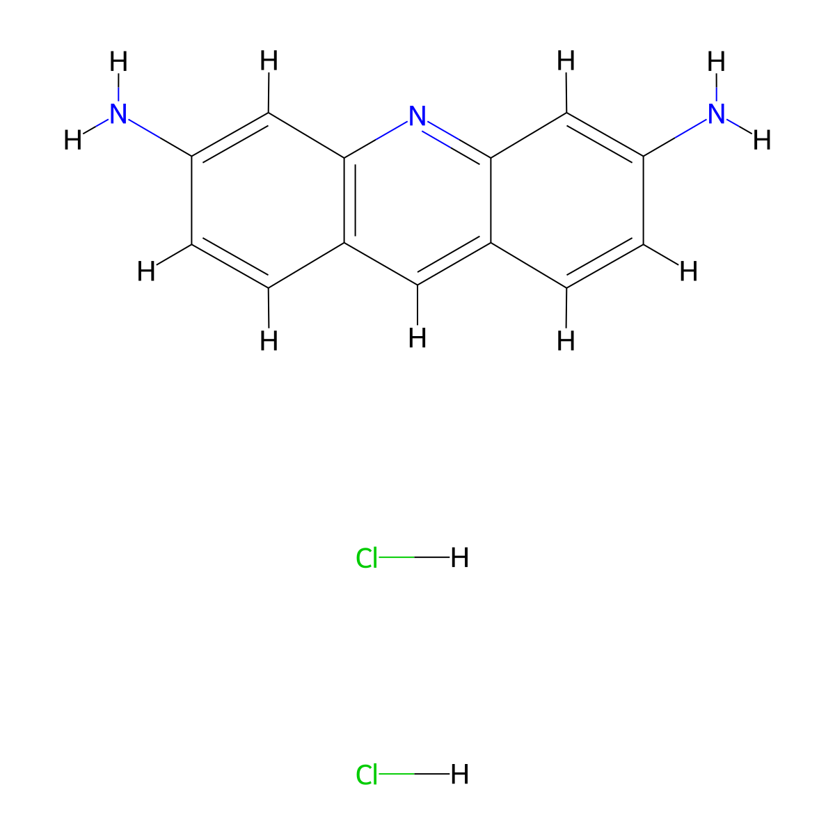 Proflavine Dihydrochloride molecular structure, CAS 531-73-7