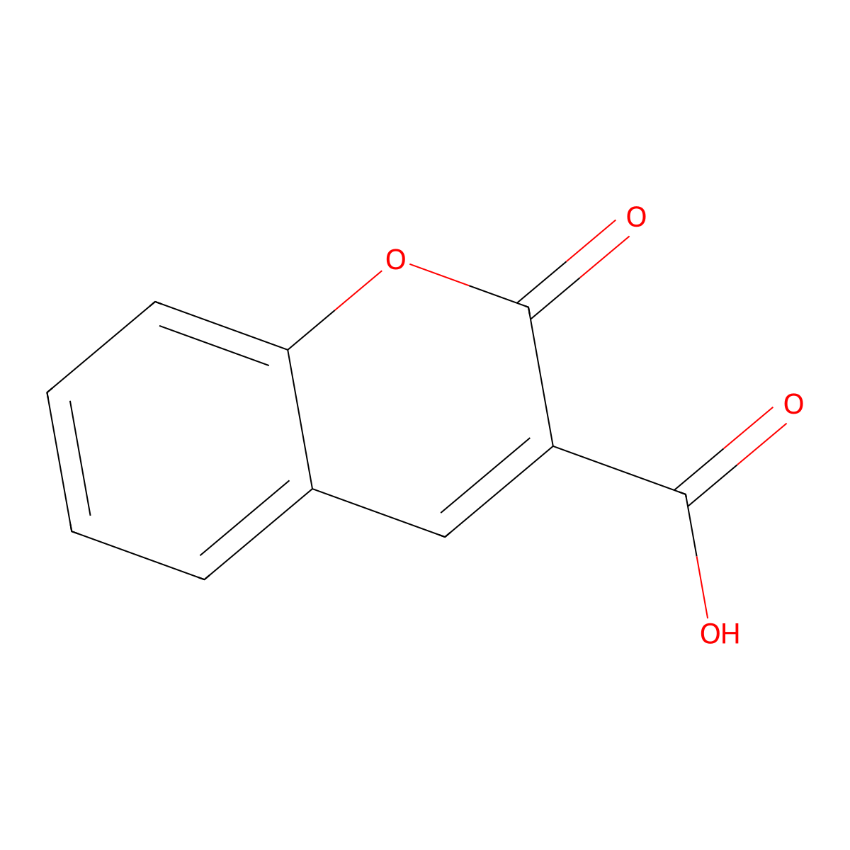 Coumarin-3-Carboxylic Acid molecular structure, CAS 531-81-7