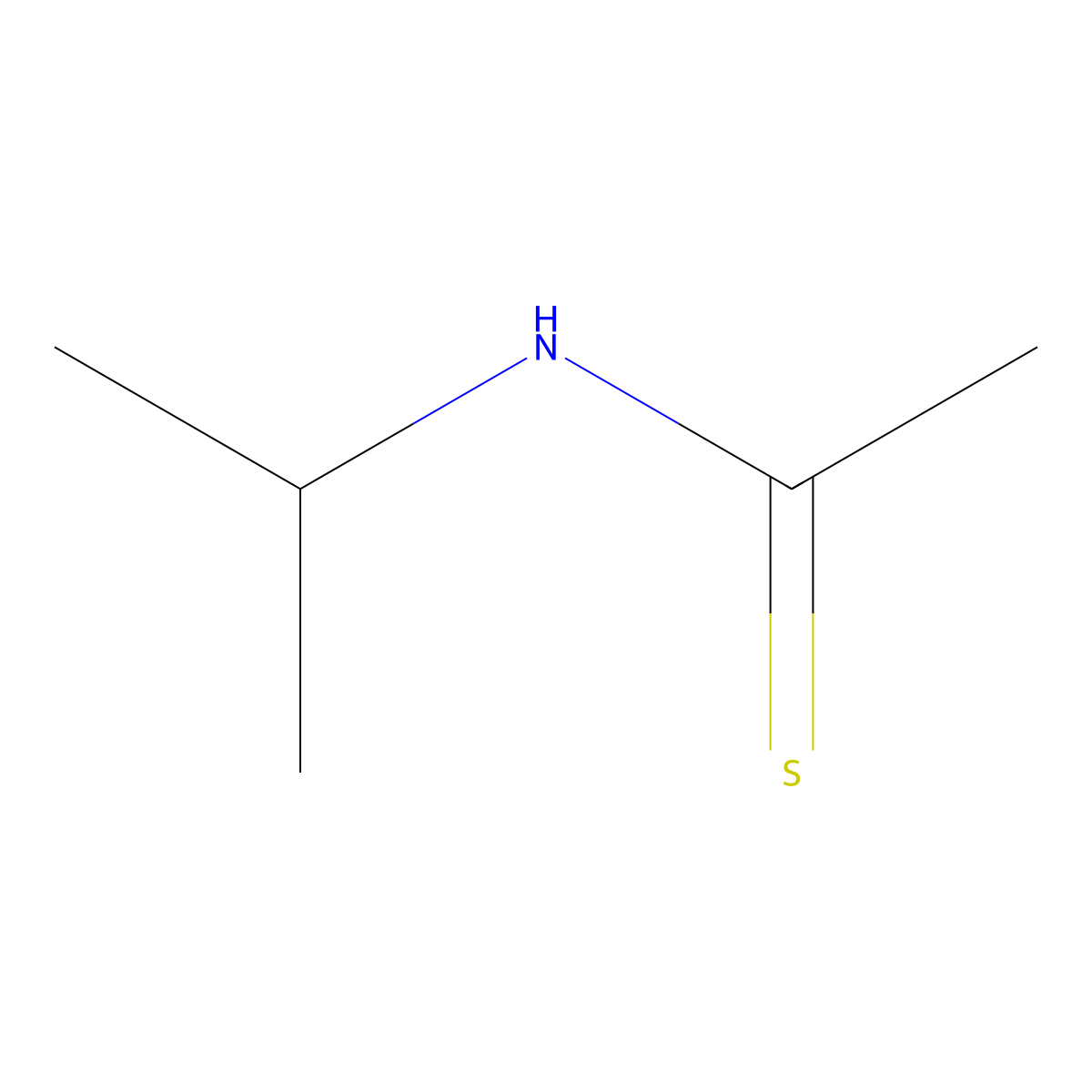 N-(propan-2-yl)ethanethioamide molecular structure, CAS 5310-11-2