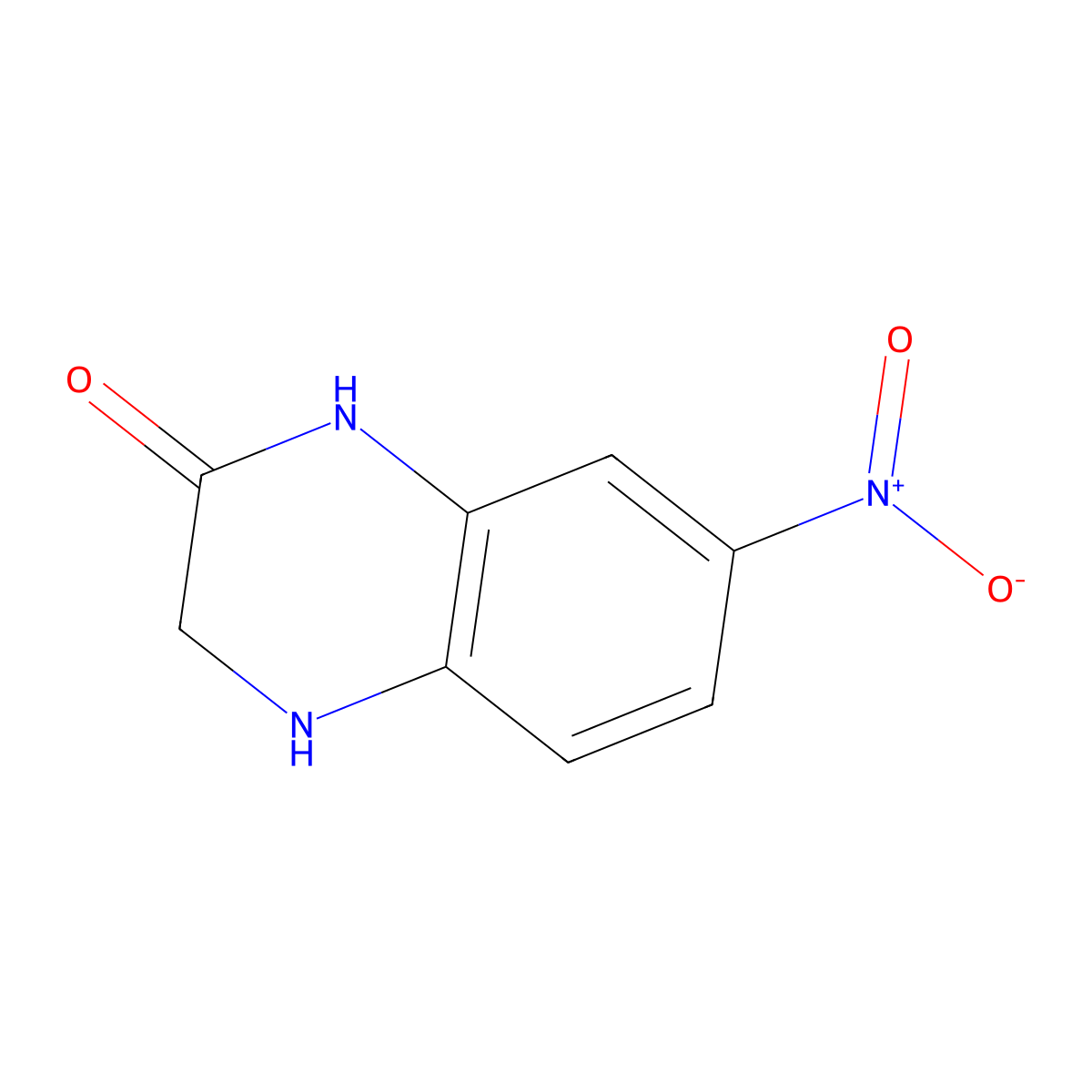 7-Nitro-3,4-dihydroquinoxalin-2(1H)-one molecular structure, CAS 5310-52-1