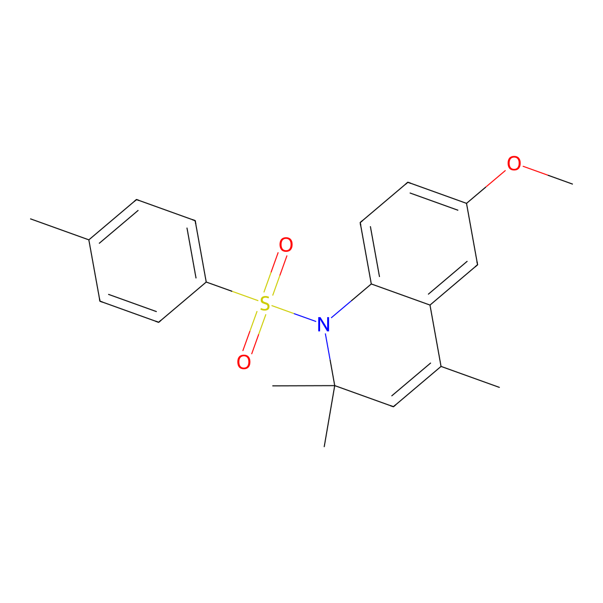 6-Methoxy-2,2,4-trimethyl-1-[(4-methylphenyl)sulfonyl]-1,2-dihydroquinoline molecular structure, CAS 5310-66-7