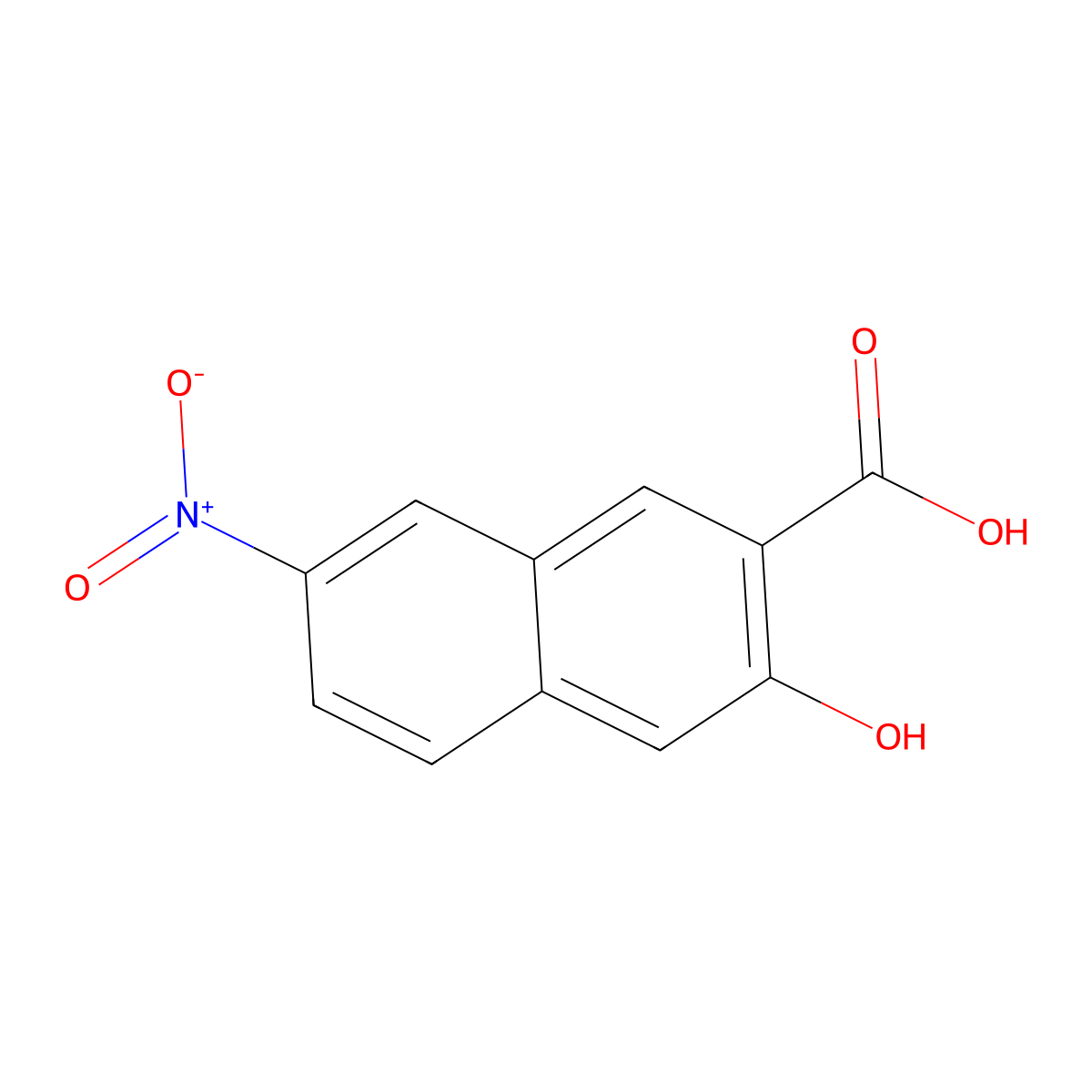 3-Hydroxy-7-nitronaphthalene-2-carboxylic acid molecular structure, CAS 5310-67-8