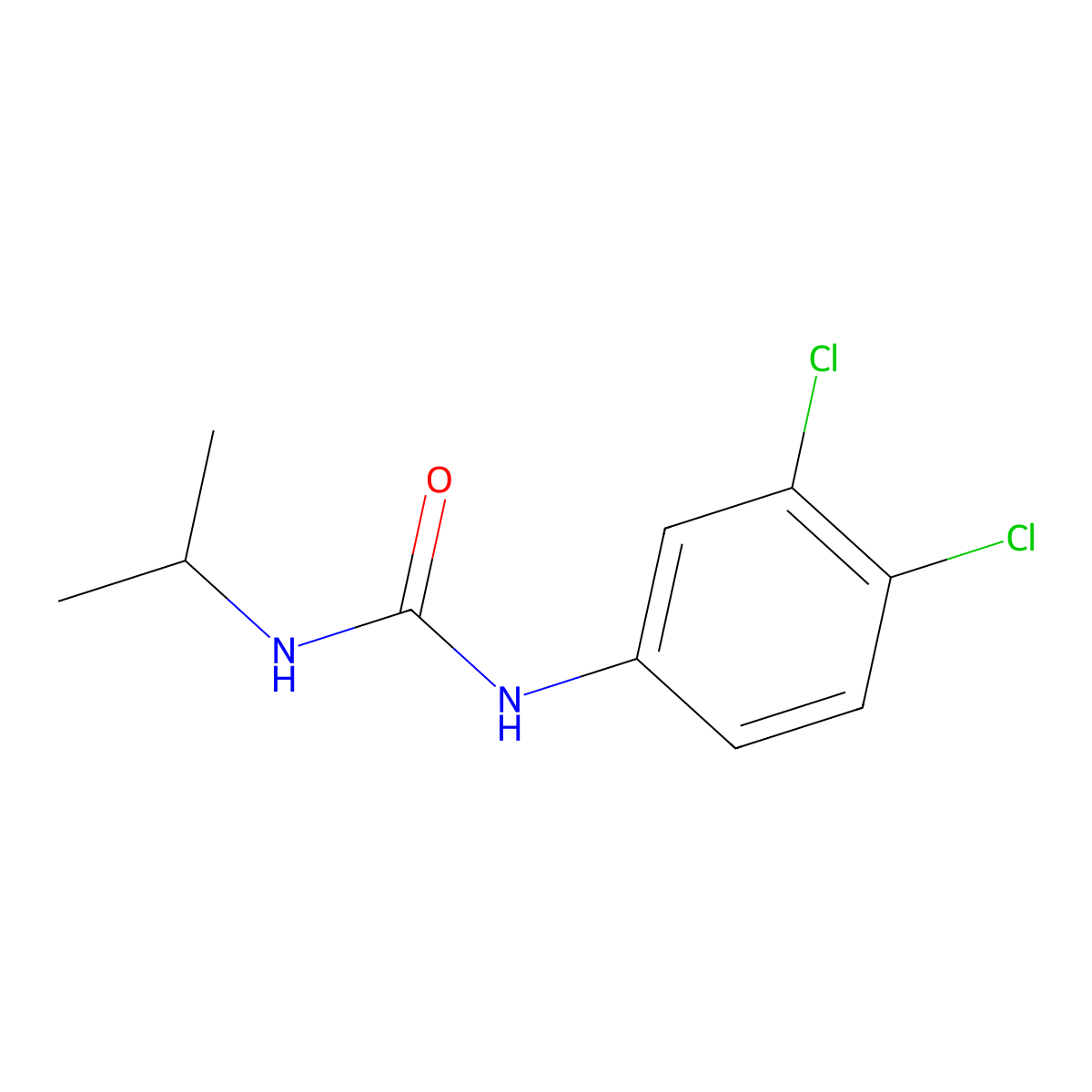 1-(3,4-Dichlorophenyl)-3-isopropylurea molecular structure, CAS 5310-97-4