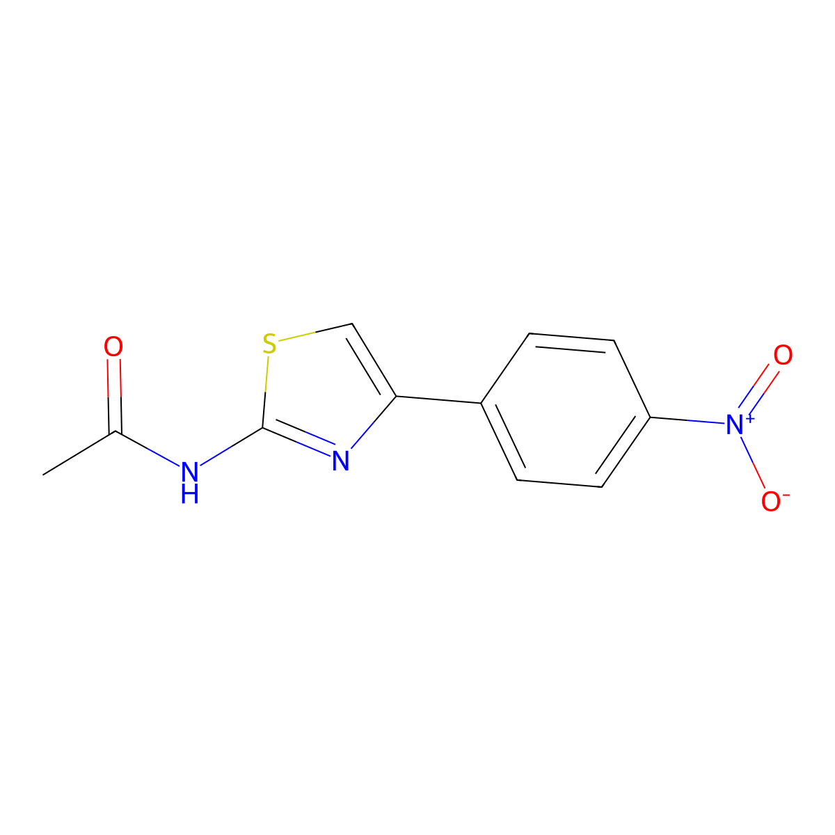 N-[4-(4-nitrophenyl)-1,3-thiazol-2-yl]acetamide molecular structure, CAS 53101-19-2