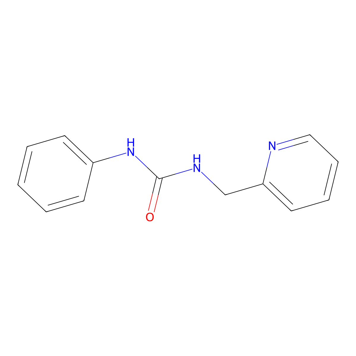 1-Phenyl-3-(pyridin-2-ylmethyl)urea molecular structure, CAS 53101-94-3