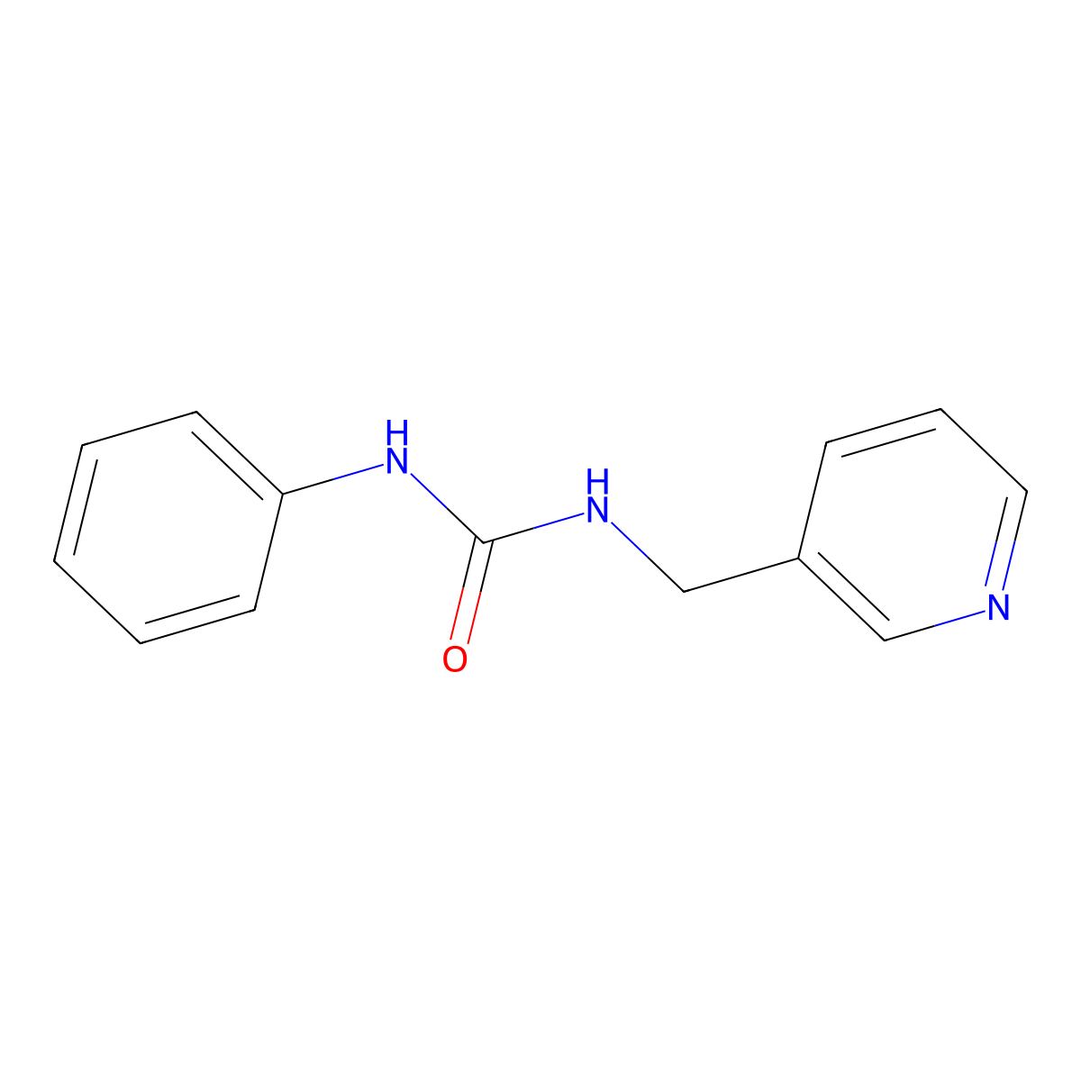 1-Phenyl-3-(3-pyridylmethyl)urea molecular structure, CAS 53101-95-4