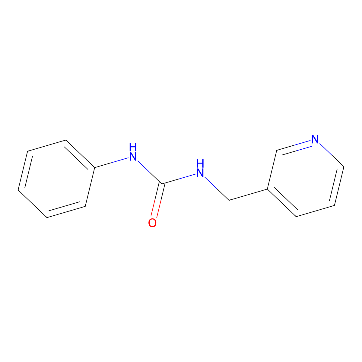 1-Phenyl-3-(3-pyridylmethyl)urea molecular structure, CAS 53101-95-4