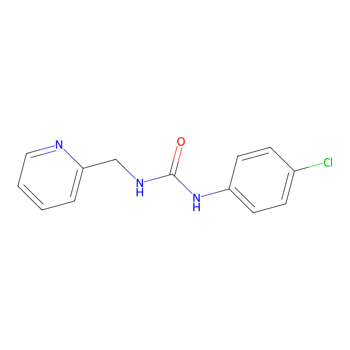 N-(4-Chlorophenyl)-N'-(2-pyridinylmethyl)urea molecular structure, CAS 53101-96-5