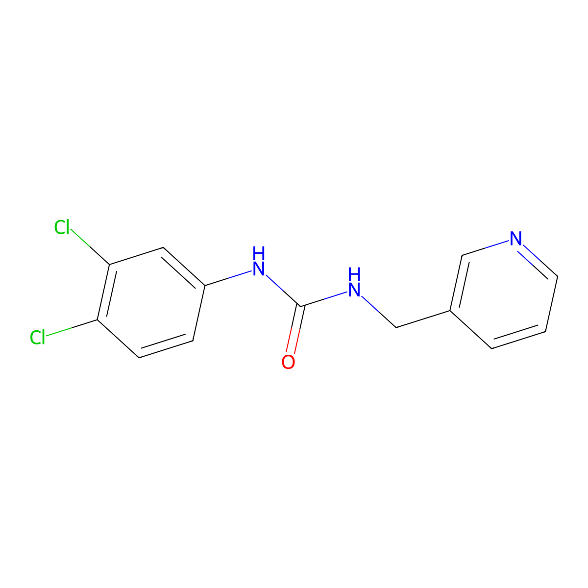 1-(3,4-Dichlorophenyl)-3-(3-pyridylmethyl)urea molecular structure, CAS 53102-00-4