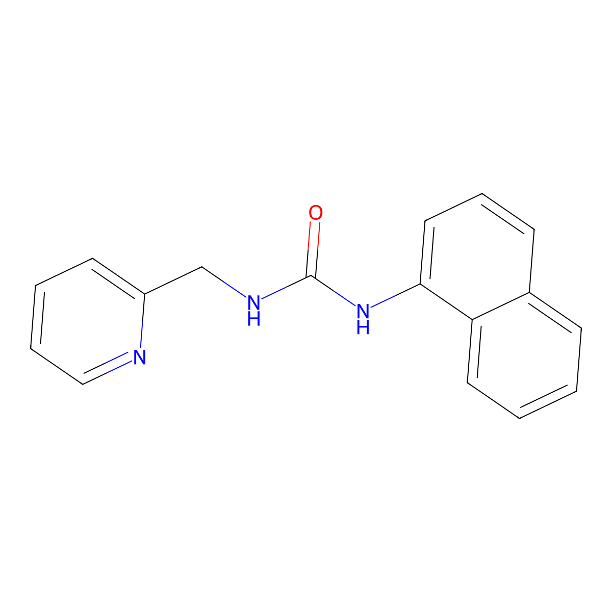 1-Naphthalen-1-yl-3-(pyridin-2-ylmethyl)urea molecular structure, CAS 53102-02-6