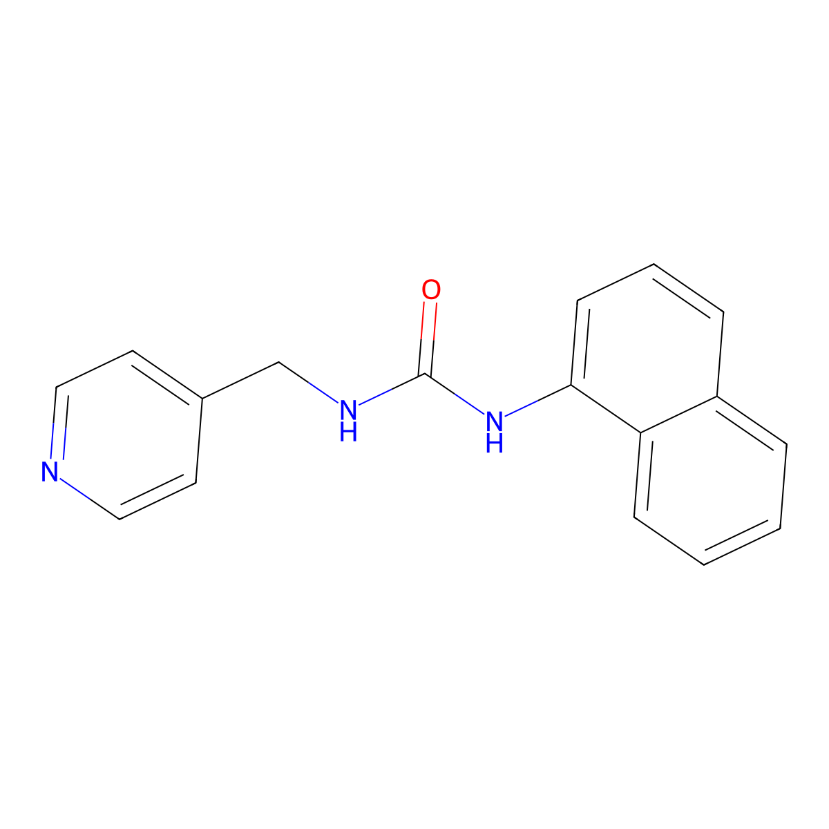 1-Naphthalen-1-yl-3-(pyridin-4-ylmethyl)urea molecular structure, CAS 53102-04-8