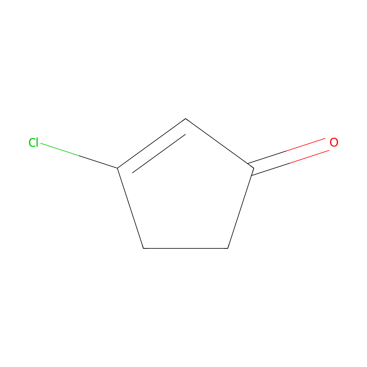 2-Cyclopenten-1-one, 3-chloro- molecular structure, CAS 53102-14-0