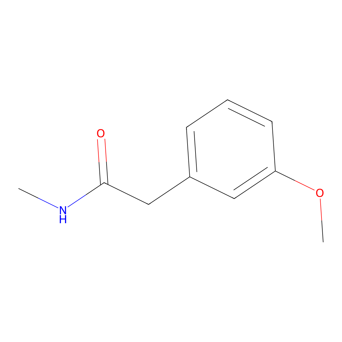 2-(3-methoxyphenyl)-N-methylacetamide molecular structure, CAS 53102-68-4