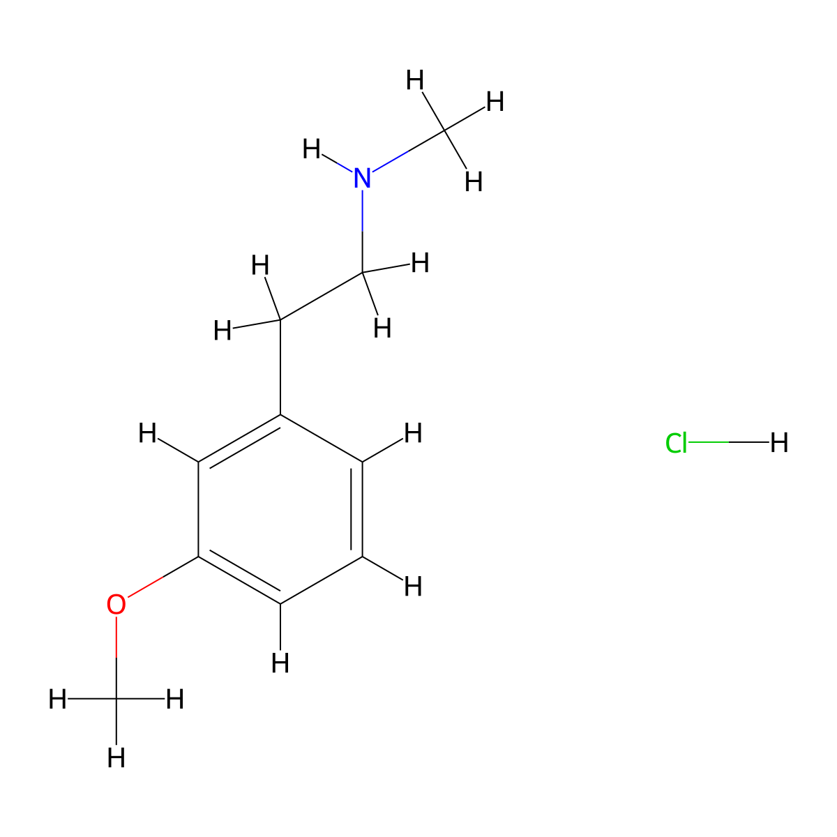 [2-(3-Methoxy-phenyl)-ethyl]-methyl-amine hydrochloride molecular structure, CAS 53102-69-5