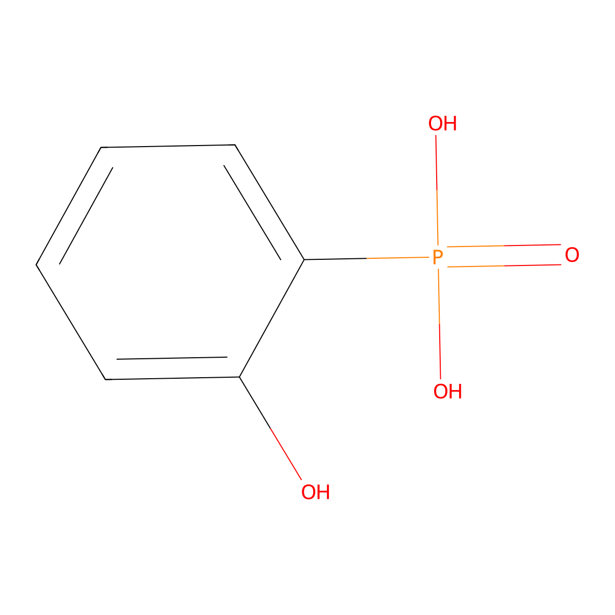 (2-Hydroxyphenyl)phosphonic acid molecular structure, CAS 53104-46-4