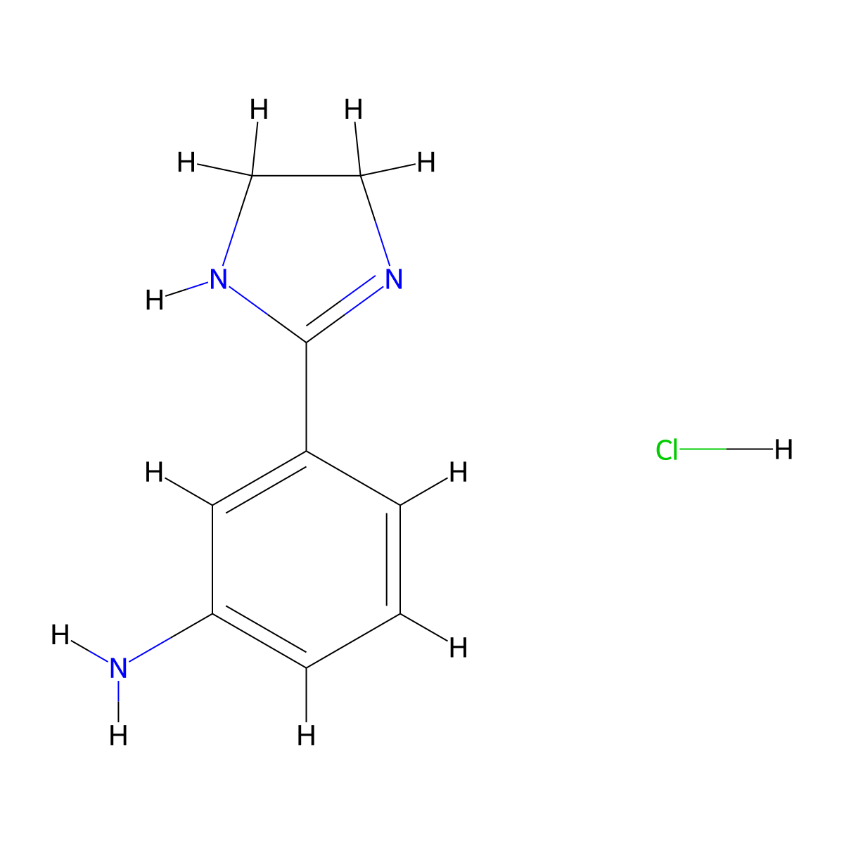 3-(4,5-Dihydro-1H-imidazol-2-yl)aniline monohydrochloride molecular structure, CAS 53104-89-5