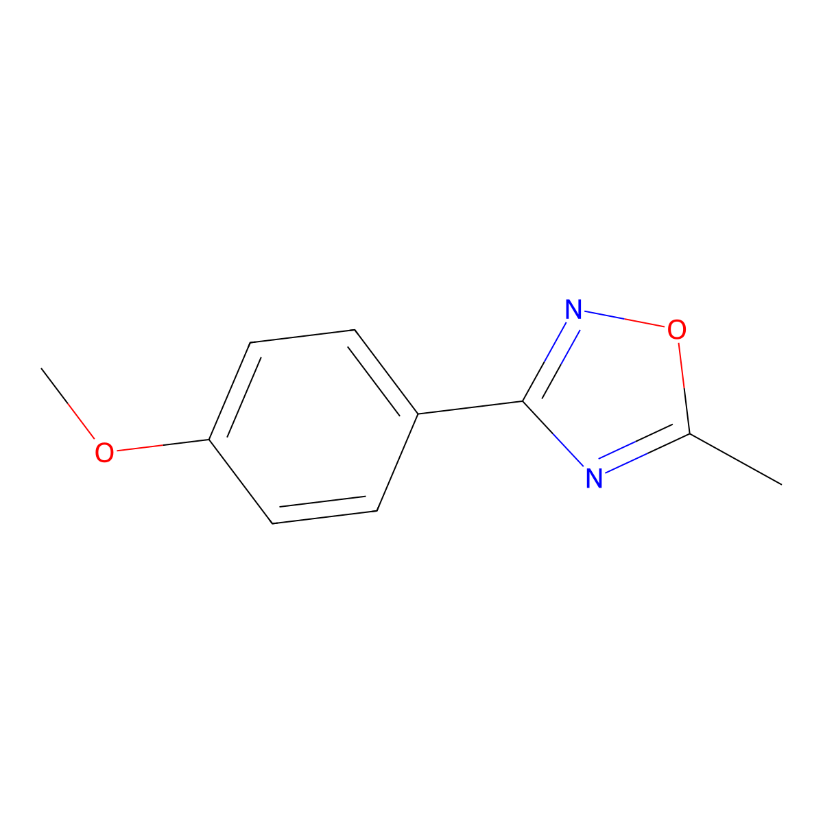3-(4-Methoxyphenyl)-5-methyl-1,2,4-oxadiazole molecular structure, CAS 5311-71-7