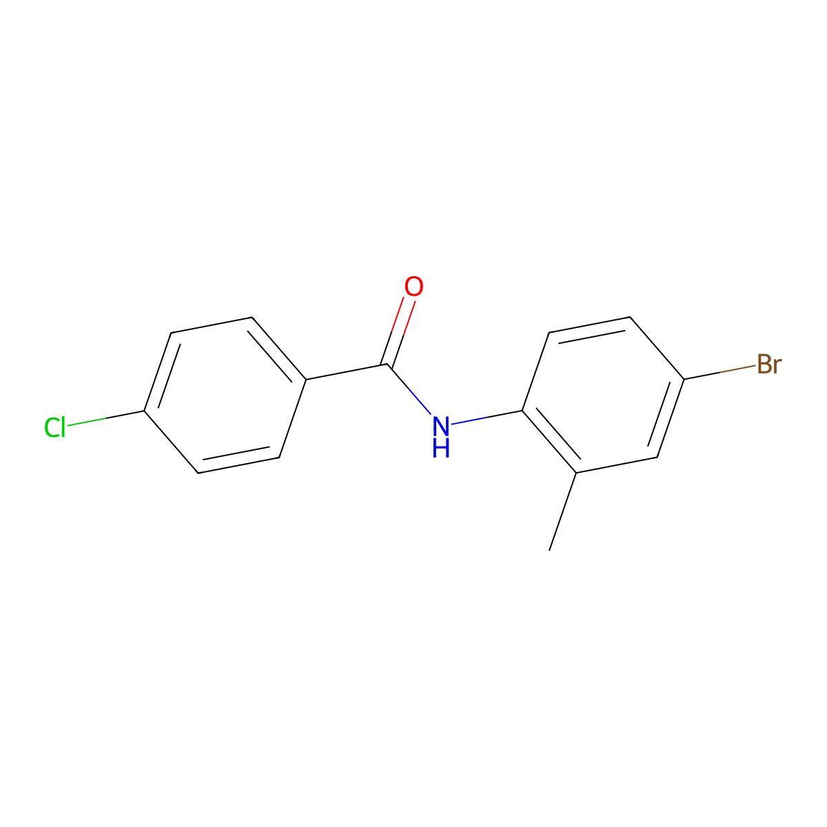 N-(4-Bromo-2-methylphenyl)-4-chlorobenzamide molecular structure, CAS 5311-81-9