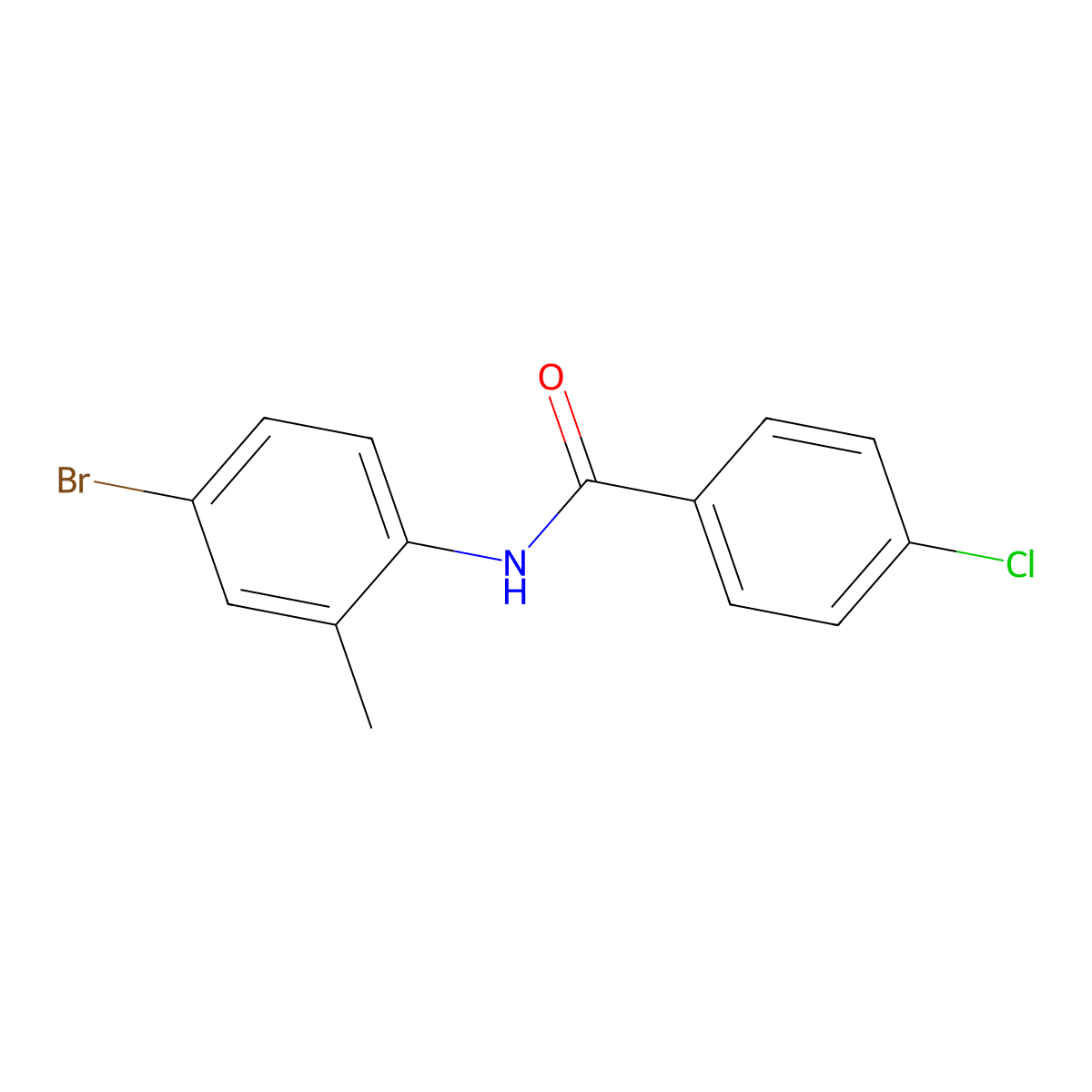 N-(4-Bromo-2-methylphenyl)-4-chlorobenzamide molecular structure, CAS 5311-81-9
