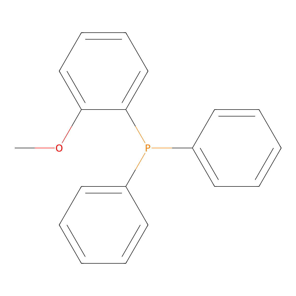 (2-Methoxyphenyl)diphenylphosphine molecular structure, CAS 53111-20-9