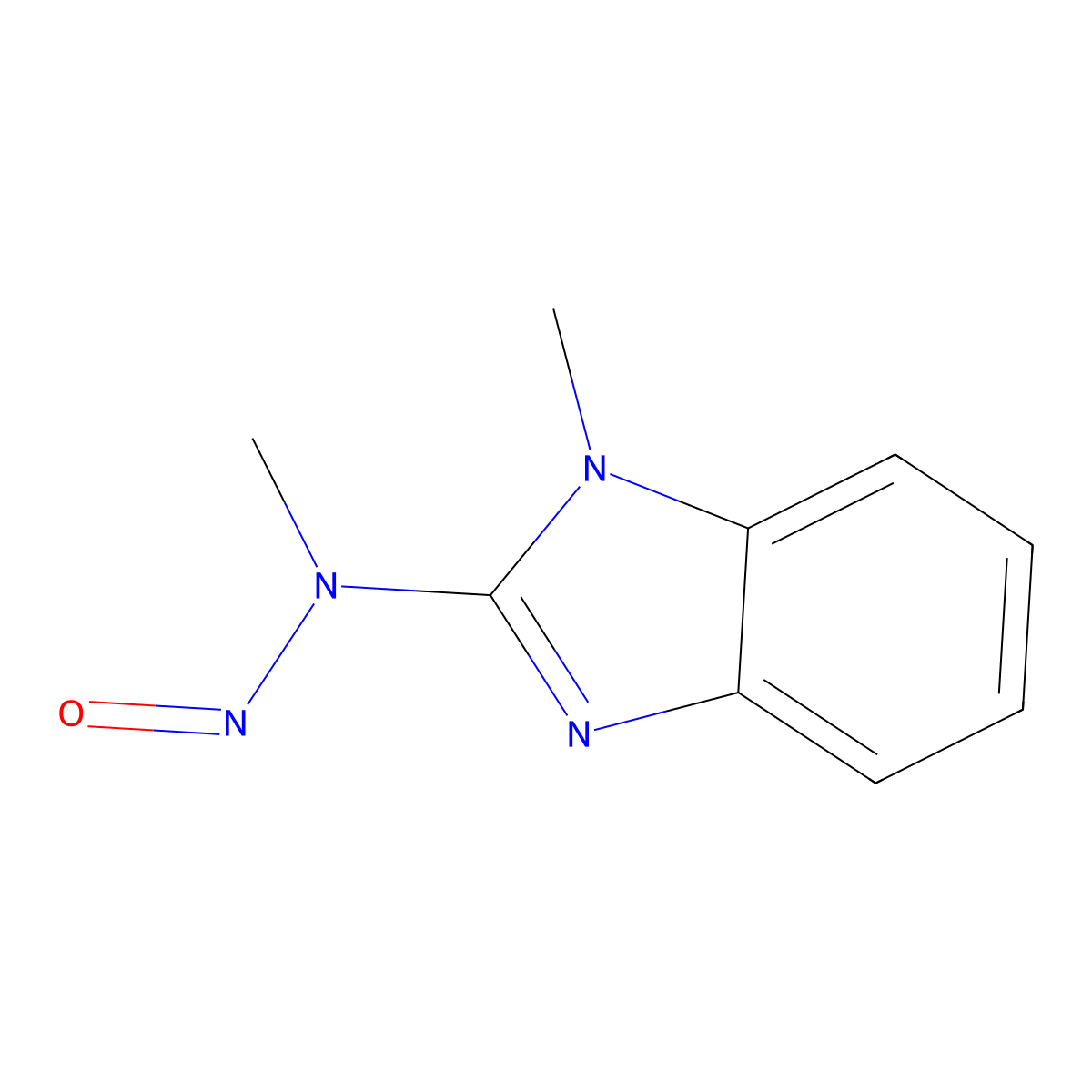 N,1-dimethyl-N-nitroso-1H-benzimidazol-2-amine molecular structure, CAS 53114-98-0