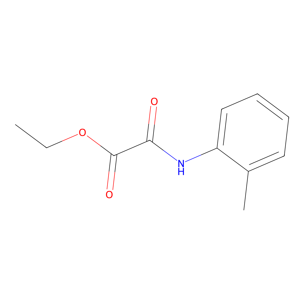 Ethyl [(2-methylphenyl)amino](oxo)acetate molecular structure, CAS 53117-14-9