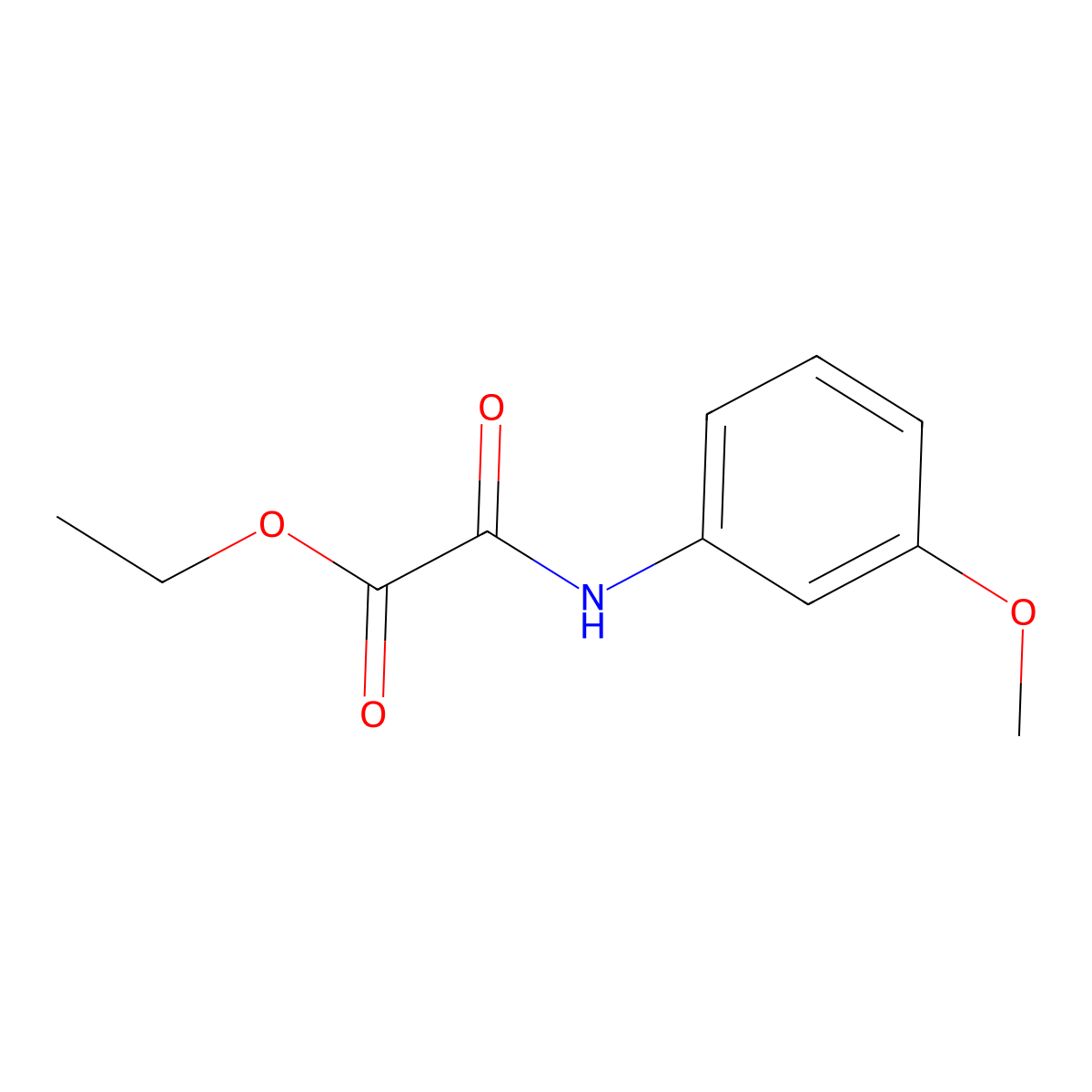 Ethyl [(3-methoxyphenyl)amino](oxo)acetate molecular structure, CAS 53117-15-0