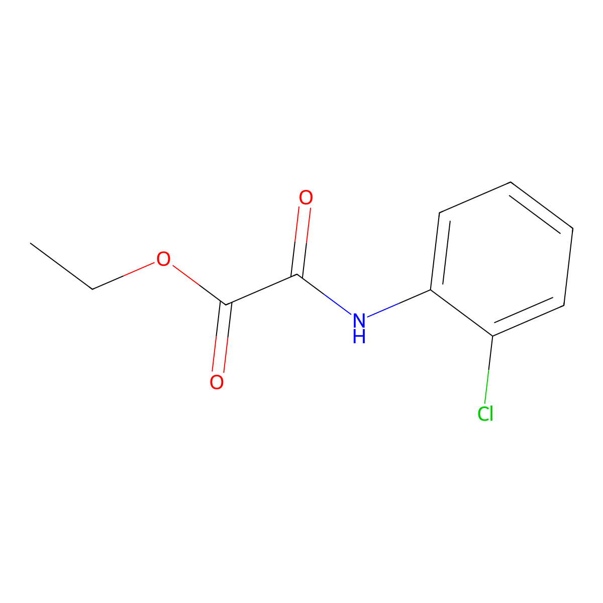 Ethyl 2-((2-chlorophenyl)amino)-2-oxoacetate molecular structure, CAS 53117-16-1