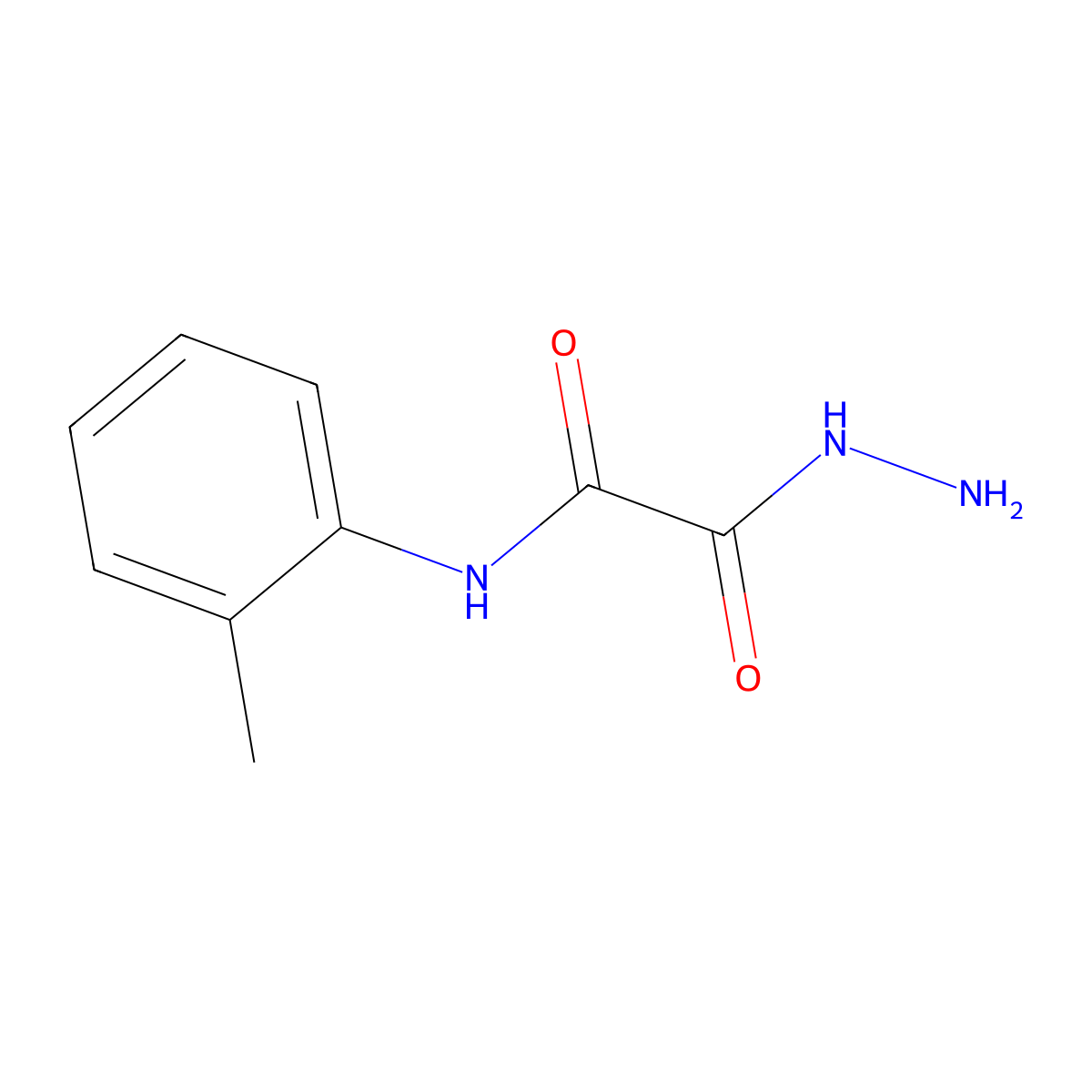2-hydrazino-N-(2-methylphenyl)-2-oxoacetamide molecular structure, CAS 53117-20-7