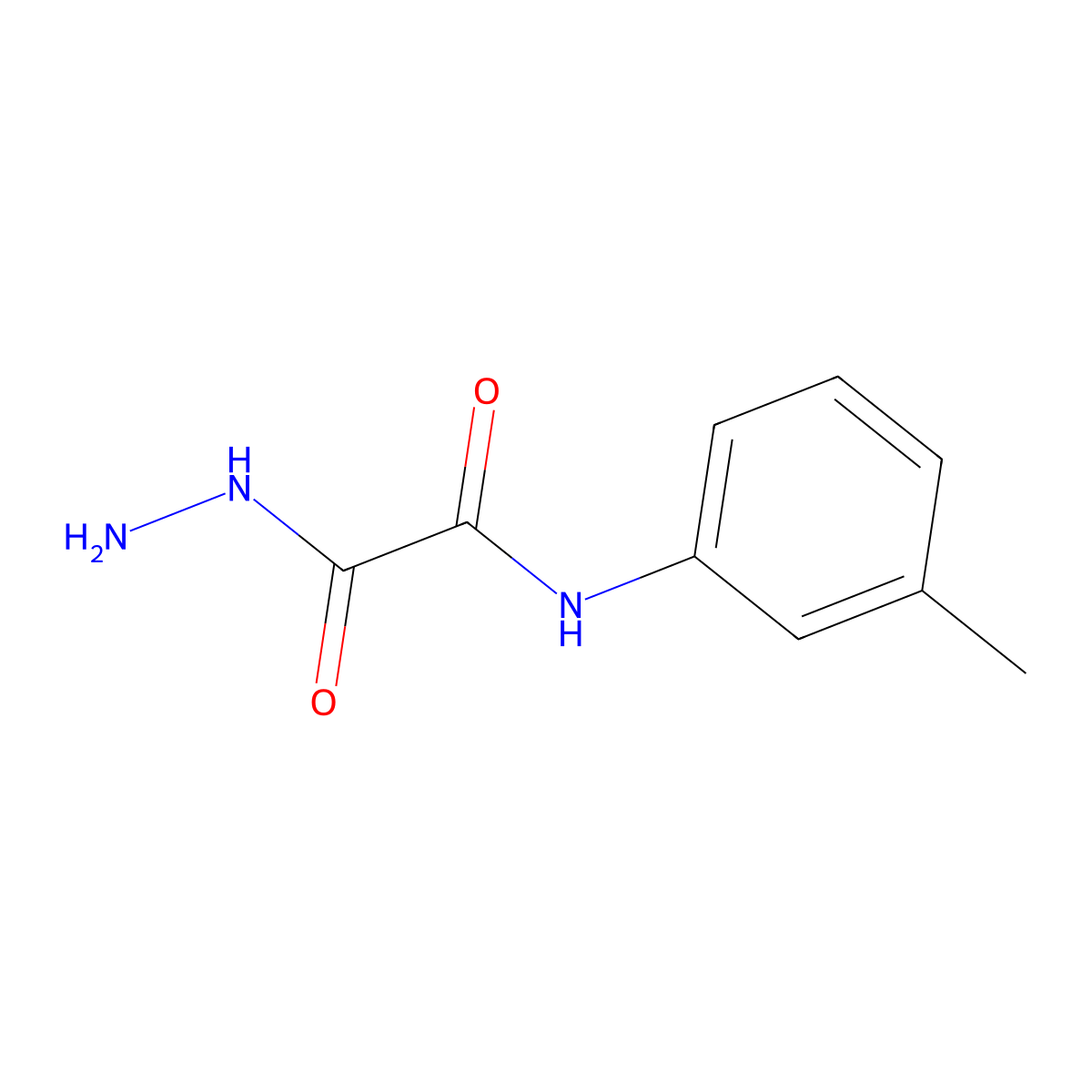2-hydrazino-N-(3-methylphenyl)-2-oxoacetamide molecular structure, CAS 53117-21-8