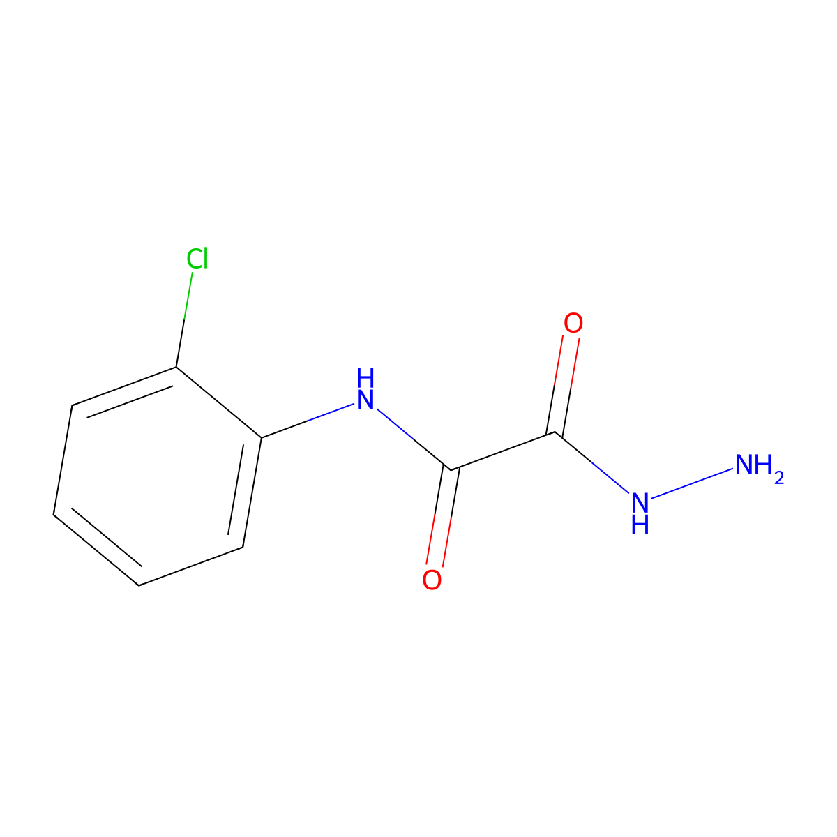 N-(2-chlorophenyl)-2-hydrazino-2-oxoacetamide molecular structure, CAS 53117-25-2
